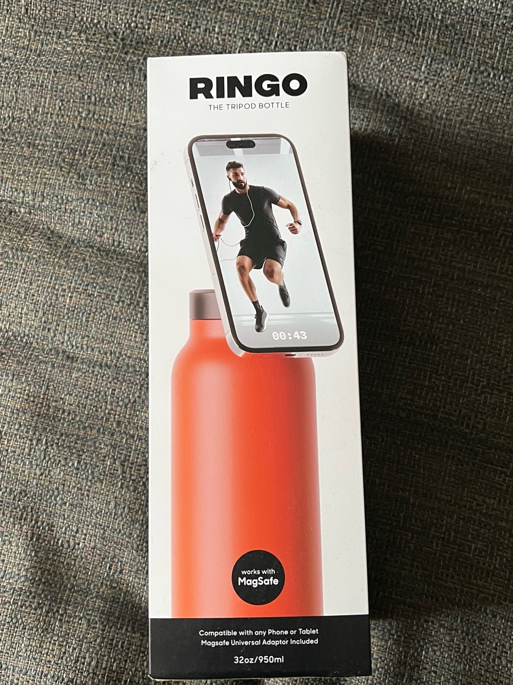 New in box RingO Matte Orange Bottle with MagSafe phone holder.